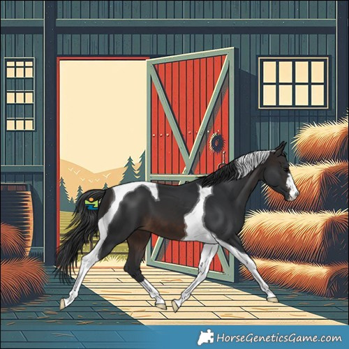 Horse Color:Brown Tobiano 