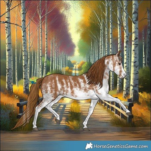 Horse Color:Gray White Spotted Chestnut