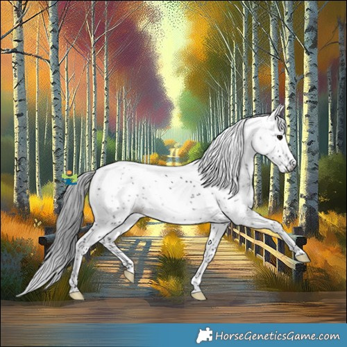Horse Color:Gray White Spotted Black Tobiano 