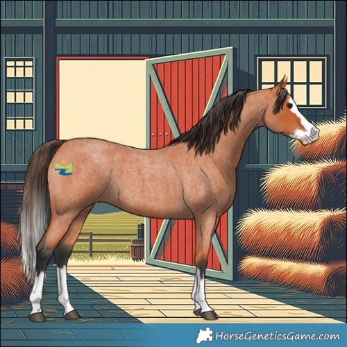 Horse Color:Bay Roan Splash 