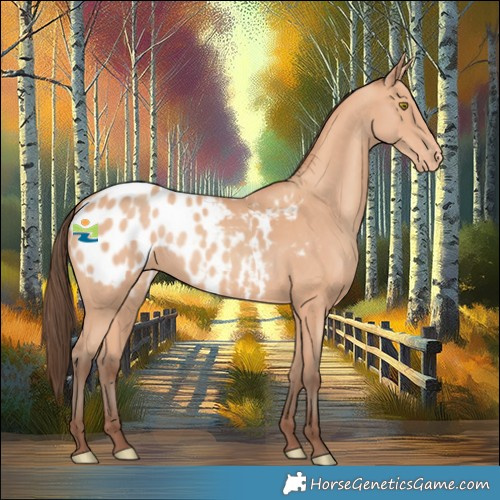Horse Color:Amber Champagne Appaloosa Rabicano