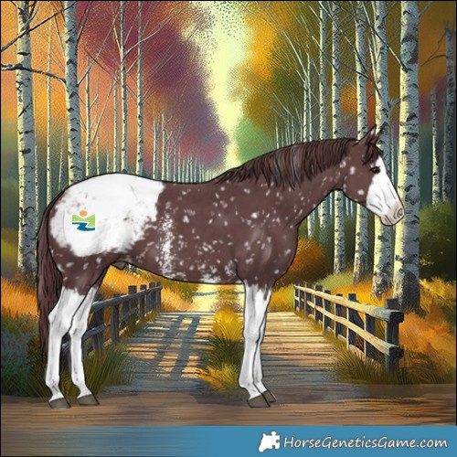 Horse Color:Chocolate Black Sabino Splash Appaloosa 