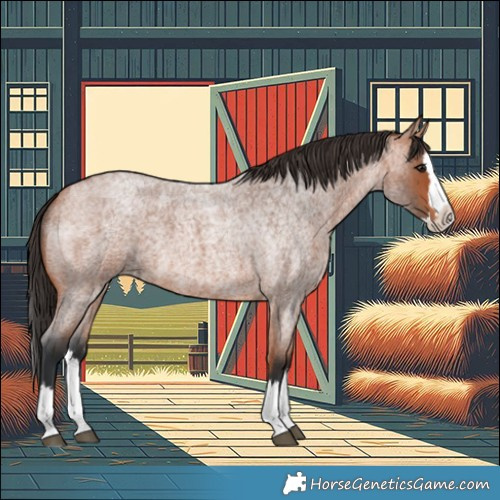 Horse Color:Bay Roan Splash 