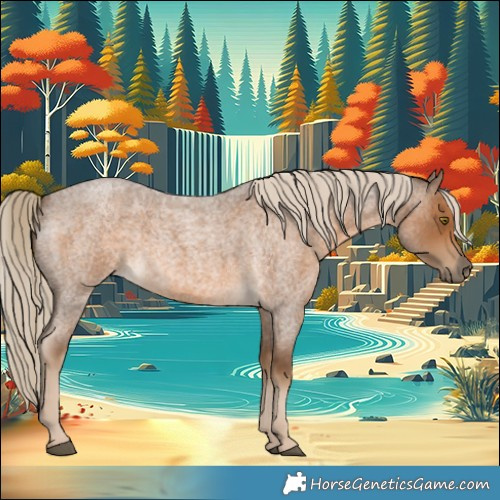 Horse Color:Chocolate Palomino Roan 