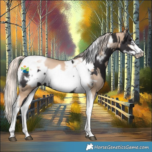 Horse Color:Smoky Black Tobiano Frame  and Chocolate Palomino Pearl Tobiano Frame 