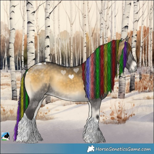 Horse Color:Painted Buckskin Onyx Tobiano 