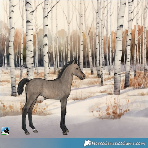 Horse Color:Brown Dun Brindle 
