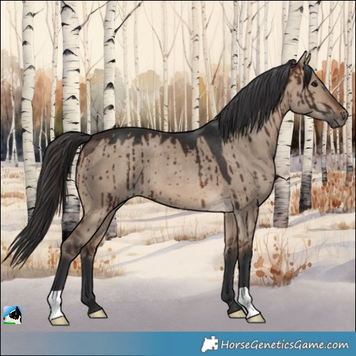 Horse Color:Brown Dun Brindle 