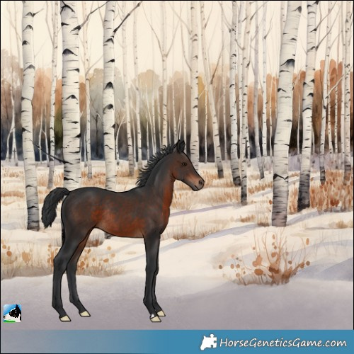 Horse Color:Brown Rabicano 