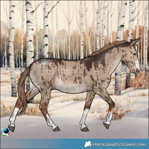 Horse Color:Liver Red Dun Rabicano Brindle