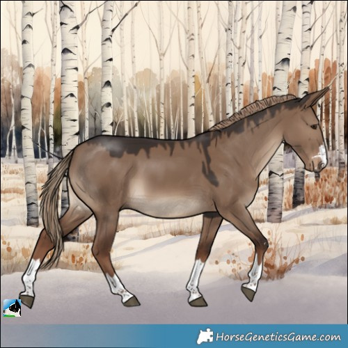 Horse Color:Liver Red Dun Rabicano 
