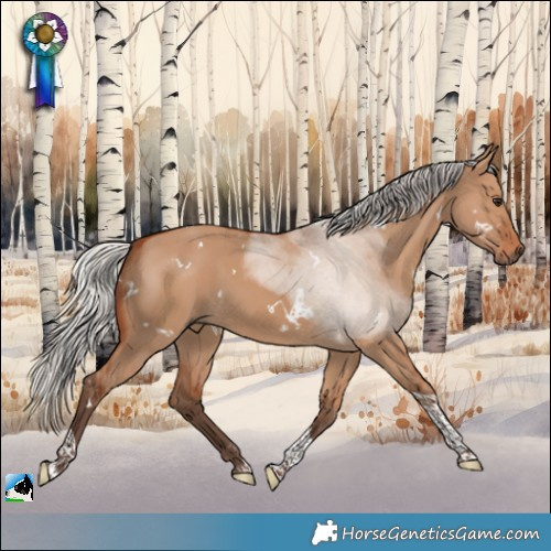 Horse Color:White Spotted Silver Brown Dun Tobiano 
