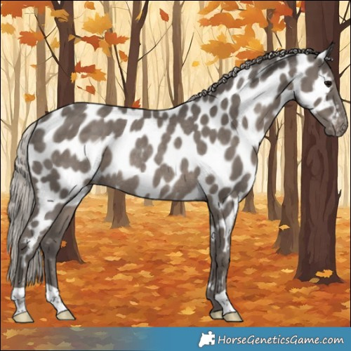 Horse Color:Silver Black Appaloosa Rabicano 