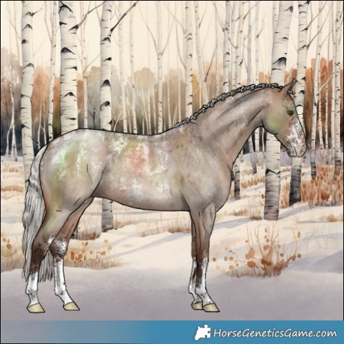 Horse Color:Powder White Silver Brown Roan Dun 