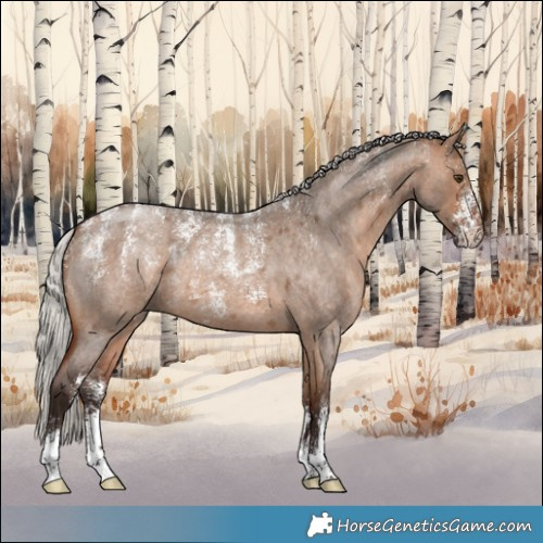 Horse Color:Powder White Silver Brown Roan Dun 