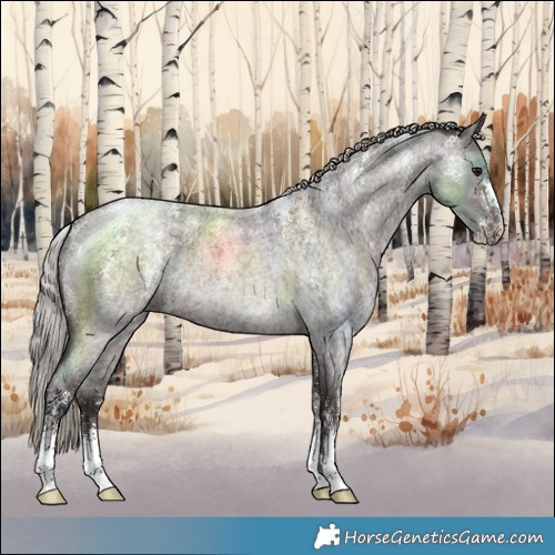 Horse Color:Powder White Silver Brown Roan 