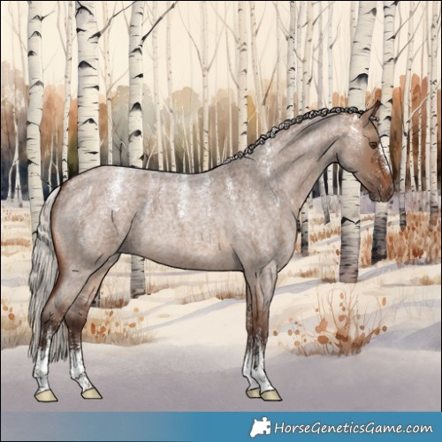 Horse Color:Powder White Silver Brown Roan Dun 