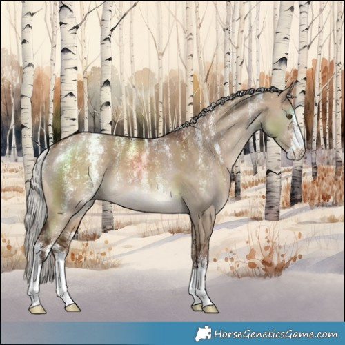 Horse Color:Powder White Silver Brown Dun 