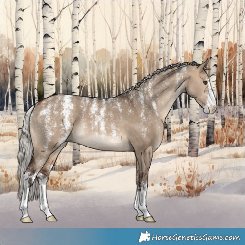Horse Color:Powder White Silver Brown Dun 