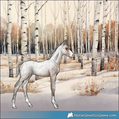 Horse Color:Powder White Silver Brown Roan Dun 