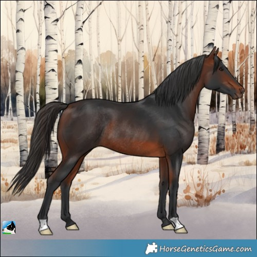 Horse Color:Bay Rabicano 