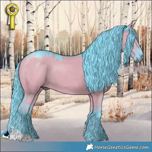 Horse Color:Watercolor Grullo Mushroom 