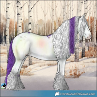 Horse Color:Watercolor Grullo Sabino Brindle 
