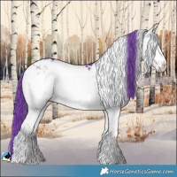 Horse Color:Watercolor Grullo Sabino Brindle 
