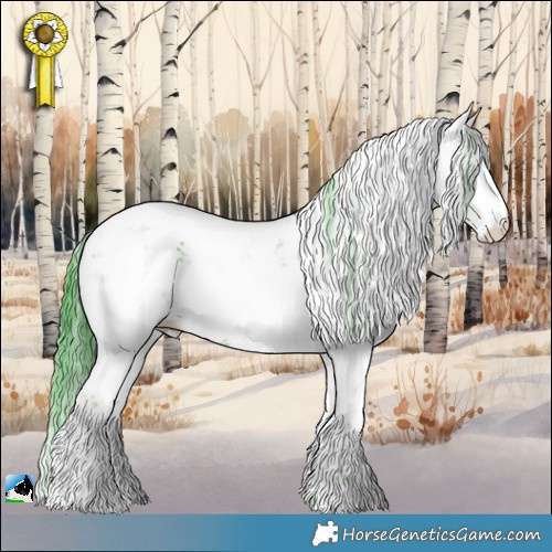Horse Color:Watercolor Grullo Sabino Brindle 