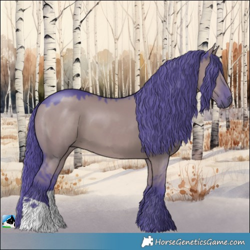 Horse Color:Watercolor Grullo Mushroom 