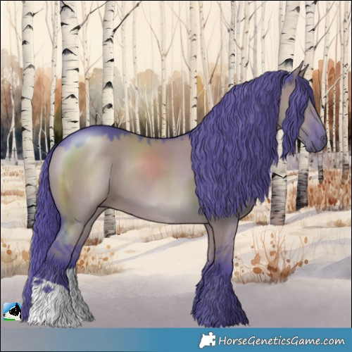 Horse Color:Watercolor Grullo Mushroom 