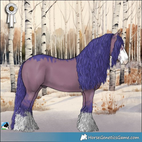 Horse Color:Watercolor Grullo Mushroom Sabino 