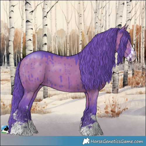 Horse Color:Watercolor Grullo Sabino Brindle 