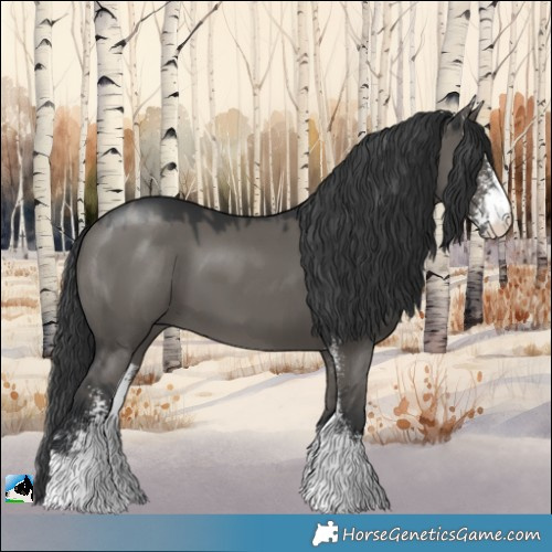 Horse Color:Grullo Sabino 