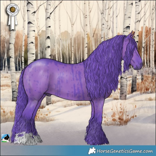 Horse Color:Watercolor Grullo Mushroom Brindle 