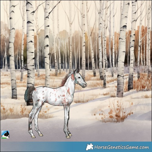 Horse Color:Plaid  White Spotted Grullo Ice Appaloosa 