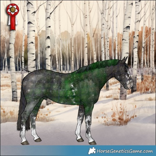 Horse Color:Plaid  Brown Ice Sabino Rabicano 