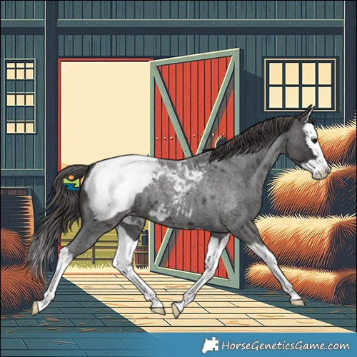 Horse Color:Smoky Blue Roan Splash Appaloosa 