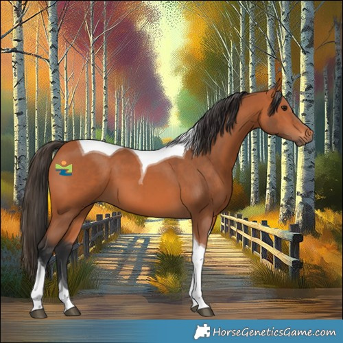 Horse Color:Bay Tobiano 