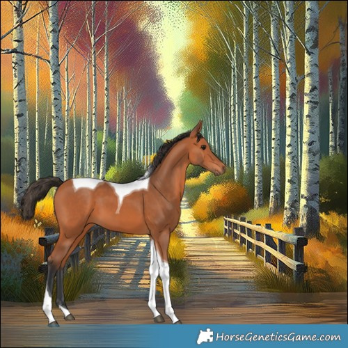 Horse Color:Bay Tobiano