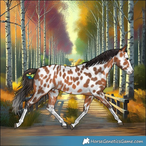 Horse Color:White Spotted Bay Splash Appaloosa Rabicano 