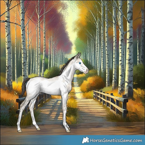 Horse Color:White Spotted Classic Cream Champagne Roan Dun Frame Rabicano