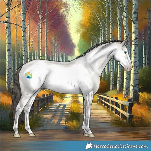 Horse Color:White Spotted Classic Cream Champagne Roan Dun Frame Rabicano 