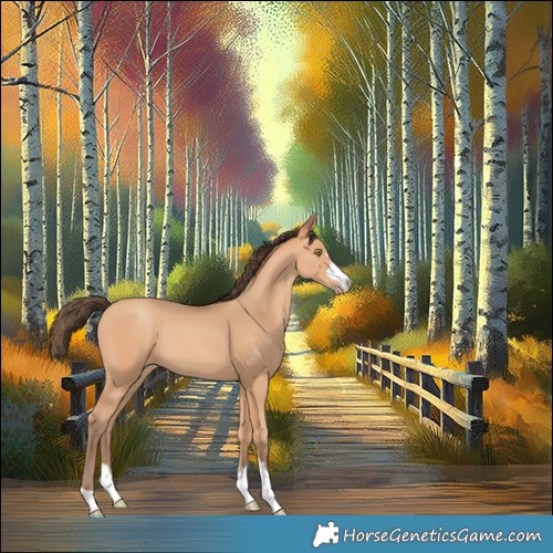 Horse Color:Amber Champagne Rabicano