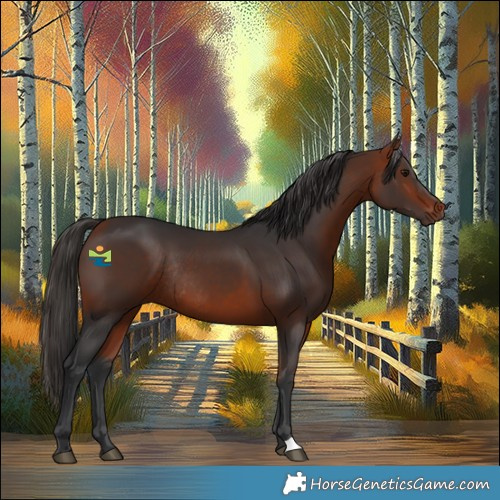 Horse Color:Bay Rabicano 