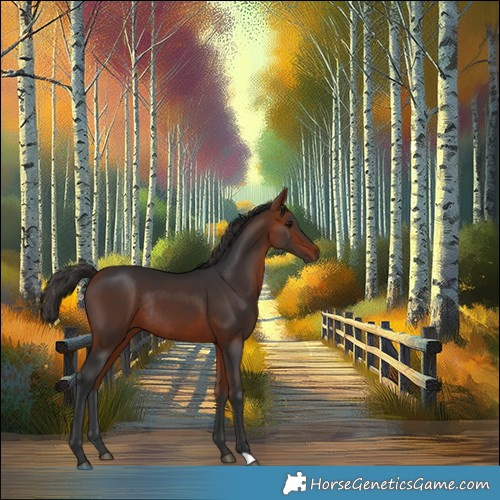 Horse Color:Bay Rabicano