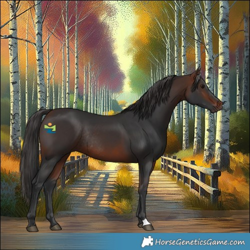 Horse Color:Bay Rabicano 