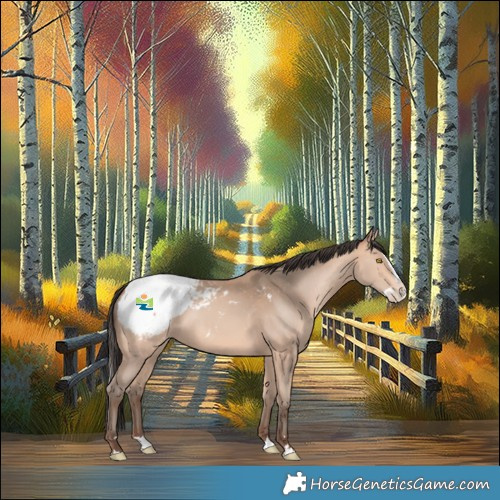 Horse Color:Amber Champagne Splash Appaloosa Rabicano 