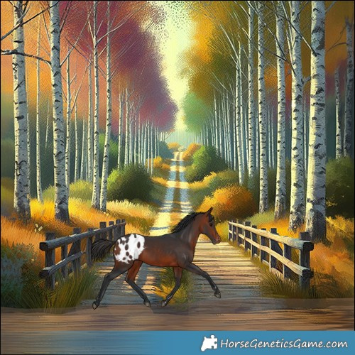 Horse Color:Brown Appaloosa