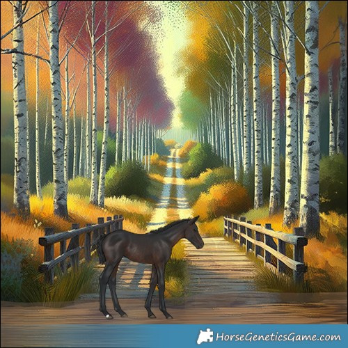 Horse Color:Brown Rabicano 